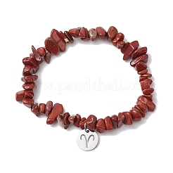 12Pcs 12 Styles Constellations Guardian Gemstone Stretch Bracelets&nbsp;BJEW-JB11147