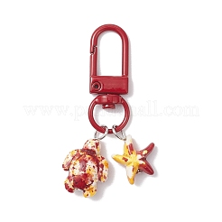 5Pcs Turtle & Starfish Synthetic Turquoise Pendant Decorations&nbsp;HJEW-JM04263