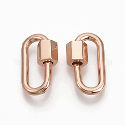 Brass Screw Carabiner Lock Charms&nbsp;KK-T047-08RG