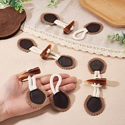5 Pairs Resin Buttons&nbsp;BUTT-TA0001-48A