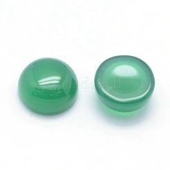 Natural Dyed & Heated Green Onyx Agate Cabochons&nbsp;G-P393-R05-6mm