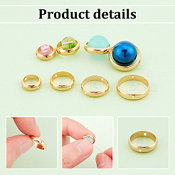 40Pcs 4 Style Brass Bead Frame&nbsp;KK-PH0005-06