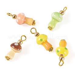 5Pcs Handmade Porcelain Pendants&nbsp;PALLOY-TAC0294