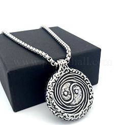304 Stainless Steel Yin-yang Pendant Necklaces for Men&nbsp;VP1359