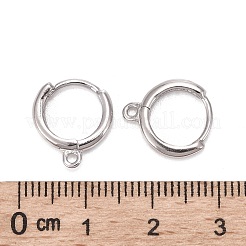 Anti-Tarnish Rhodium Plated 925 Sterling Silver Hoop Earrings&nbsp;STER-K168-042P