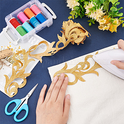 2M Floral Embroidery Iron on/Sew on Polyester Ribbon Patches&nbsp;OCOR-FG0001-75E