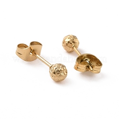 Ion Plating(IP) 304 Stainless Steel Ball Stud Earrings for Women&nbsp;EJEW-C038-01G