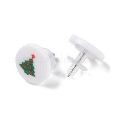 Christmas Theme Acrylic Stud Earrings for Women&nbsp;EJEW-U016-08P