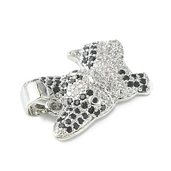 Brass Micro Pave Cubic Zirconia Pendants&nbsp;ZIRC-F138-04P