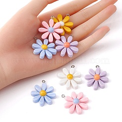 10Pcs 5 Colors Resin Pendants&nbsp;CRES-YW0001-11