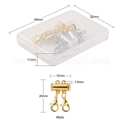 4 Sets 4 Style Alloy Magnetic Slide Lock Clasps&nbsp;FIND-YW0001-42