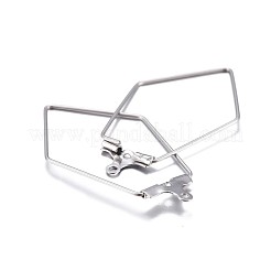 Tarnish Resistant 316 Surgical Stainless Steel Hoop Earring Findings&nbsp;STAS-P238-07P