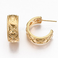 Brass Half Hoop Earrings&nbsp;KK-R117-019-NF
