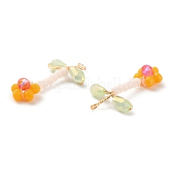 Glass Beaded Pendants&nbsp;GLAA-K060-02G-03