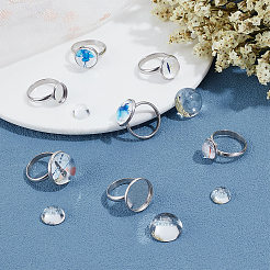 DIY Flat Round Adjustable Ring Making Kit&nbsp;DIY-SC0019-90