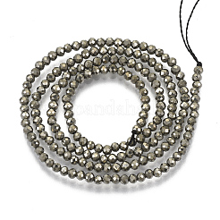 Natural Pyrite Beads Strands&nbsp;G-T108-34C