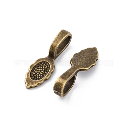 Tibetan Style Alloy Glue-on Flat Pad Bails&nbsp;TIBEB-LF10728YKG-AB-LF