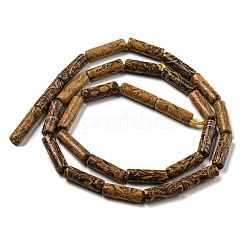 Natural Elephant Skin Jasper/Miriam Stone/Calligraphy Beads Strands&nbsp;G-G006-A04-01