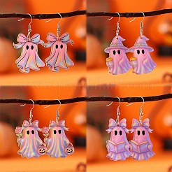 4 Pairs Ghost Acrylic Dangle Earrings&nbsp;FS-WG53D30-05