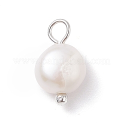 Natural Cultured Freshwater Pearl Charms&nbsp;PALLOY-JF01099-03