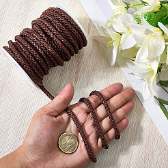 10M Round Braided PU Leather Cord&nbsp;LC-GF0001-13D