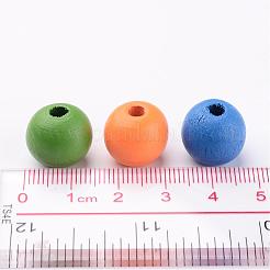 Dyed Natural Wood Beads&nbsp;X-WOOD-R249-045