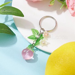 Fruits & Leaf Acrylic Pendant Keychain&nbsp;KEYC-JKC00680-04