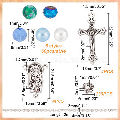 DIY Rosary Beaded Style Necklaces Bracelet Making Kit&nbsp;DIY-AR0003-71