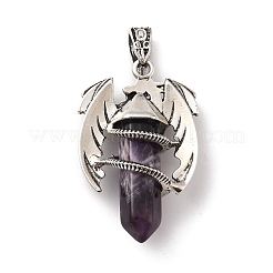 Natural Amethyst Pointed Pendants&nbsp;G-B042-04P-57