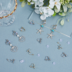 20Pcs 316 Stainless Steel Clip-on Earring Findings&nbsp;STAS-BBC0009-83P