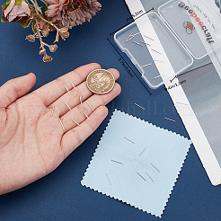 30Pcs 925 Sterling Silver Ear Stud Findings with 1Pc Double Sided Suede Fabric Silver Polishing Cloth&nbsp;FIND-BBC0015-87