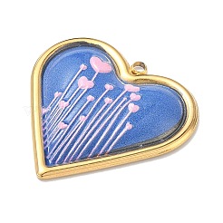 304 Stainless Steel Enamel Pendants&nbsp;STAS-K295-52G-01