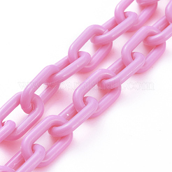 Personalized ABS Plastic Cable Chain Necklaces&nbsp;NJEW-JN02849-02