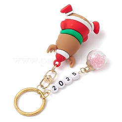 4Pcs 4 Styles Christmas Theme PVC Plastic Keychain&nbsp;KEYC-JKC00941