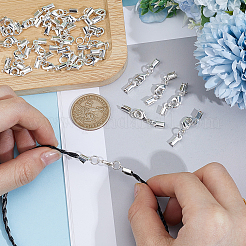 24Pcs Brass Clip Ends With Lobster Claw Clasps&nbsp;KK-CL0001-04