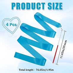 4Pcs Polycotton Dance Ribbons with Wand&nbsp;AJEW-CN0004-18