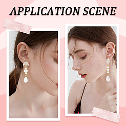6 Pairs 3 Style Flower Brass Cubic Zirconia Stud Earring Findings&nbsp;KK-CN0003-19