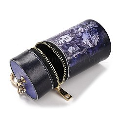 PU Imitation Leather Lipstick Pouch Holder Pendant Keychain&nbsp;KEYC-E039-01KCG-03