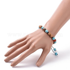 Wooden Braided Bead Bracelets Sets&nbsp;BJEW-JB09066