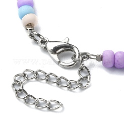 Glass Seed & Plastic Imitation Pearl Beaded Necklace&nbsp;NJEW-JN04377
