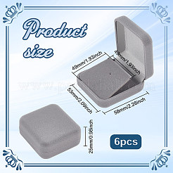 Flocking Plastic Badge Storage Box&nbsp;CON-WH0105-04B