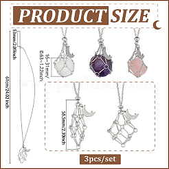3Pcs Alloy Pendant Necklaces&nbsp;NJEW-PH01576