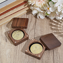 Walnut Coin Storage Box&nbsp;AJEW-WH0609-706A