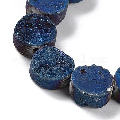 Electroplated Natural Druzy Agate Beads Strands&nbsp;G-M433-01B