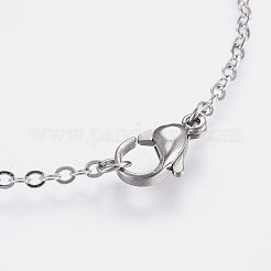 Brass Real Platinum Plated Cable Chains Charms Anklets&nbsp;AJEW-AN00231
