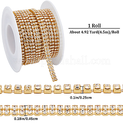 Golden Iron Rhinestone Strass Chains&nbsp;CH-WH0009-04G-01