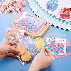 100Pcs 4 Styles Rectangle Plastic Cellophane Bags&nbsp;OPC-TA0001-04