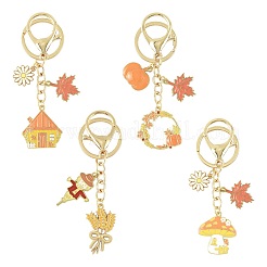 3Pcs Alloy Enamel Keychains&nbsp;KEYC-FS00042-01