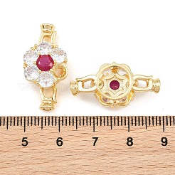 Brass Pave Cubic Zirconia Fold Over Clasps&nbsp;CU-CBAA6E8-13G