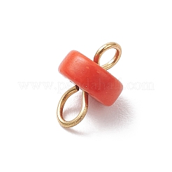 Disc Dyed Synthetic Turquoise Heishi Connector Charms&nbsp;PALLOY-JF04247-02